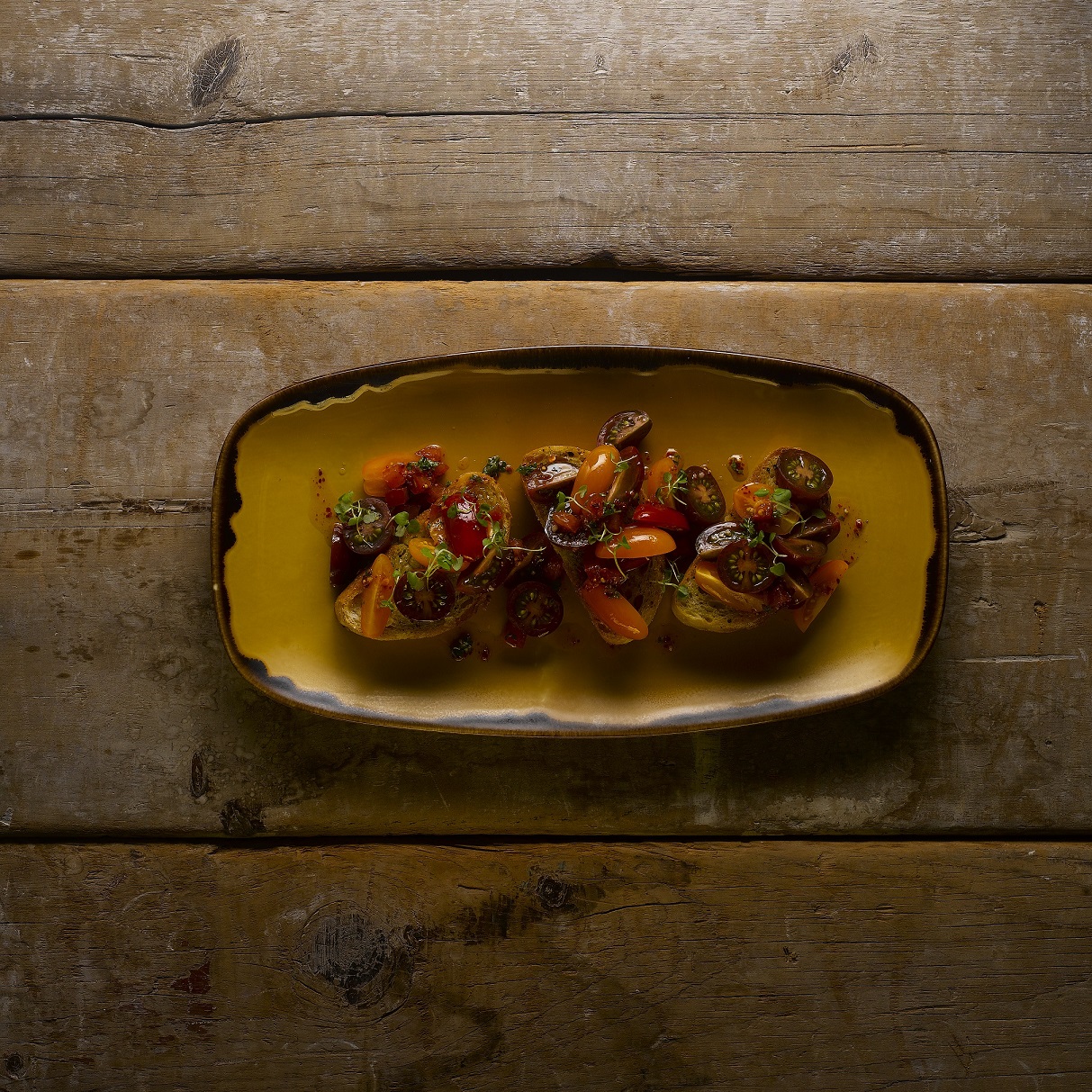 Chefs' Oblong Plate Dudson Harvest Mustard 29.8 cm x 15.3 cm